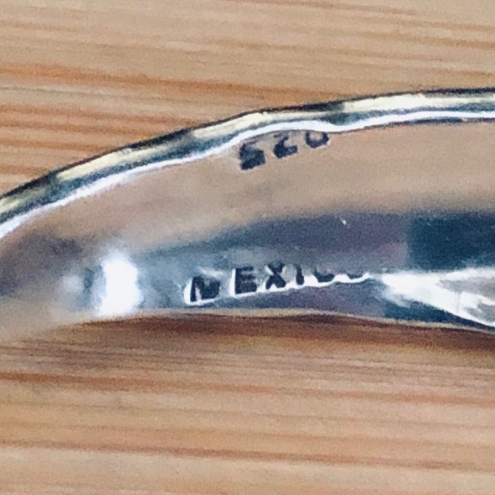 $118 Sterling & Gold Estate Cuff  Marked MEXICO 925 - Picture 2 of 9
